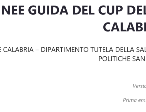 Linee Guida CUP Regione Calabria